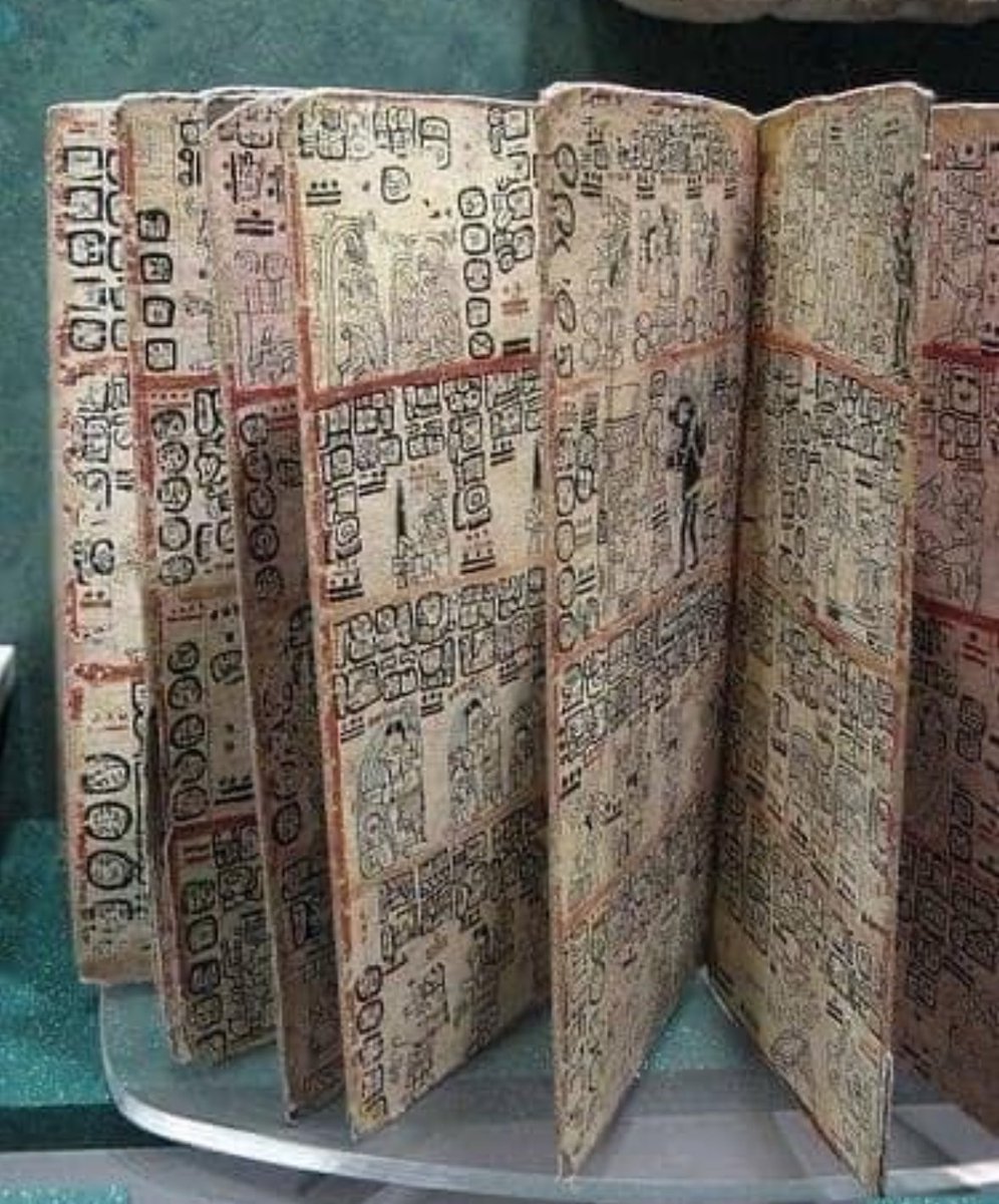 In Ojibwe our word for book is misinigan. Mayan Dresden Codex book from 11th century. Descriptives of history and astronomical tables.