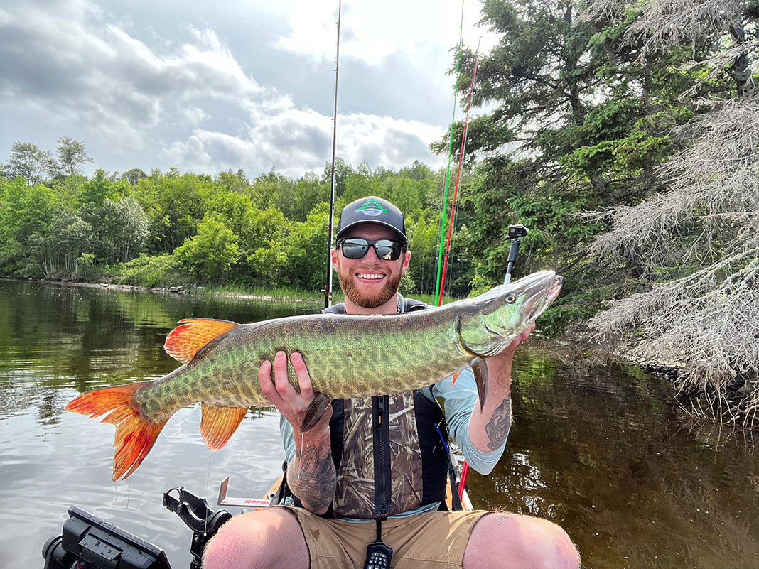 Dylan set a new personal best with this chunky musky. “I safely released it to grow even bigger.”

📷 and 🎣: Dylan Howell
📍: St. John River, New Brunswick
📗: Issue 52