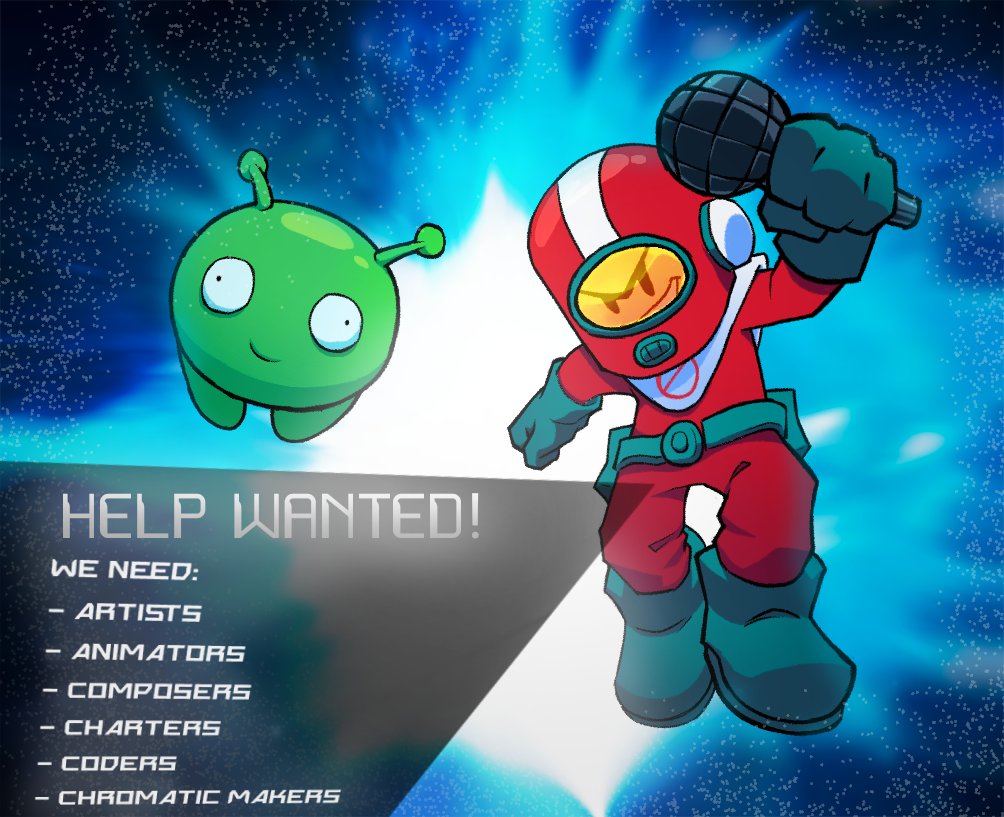 Hello my dears, I wanted to tell you that we are looking for people for the final funky mod, a mod based on the final space series. If you want to help us, write to us on discord rodrigoxd123 or theleon8739 or send us examples here @FNFnewsespanis @FNFNewsAnnounc1 @News_Funkin