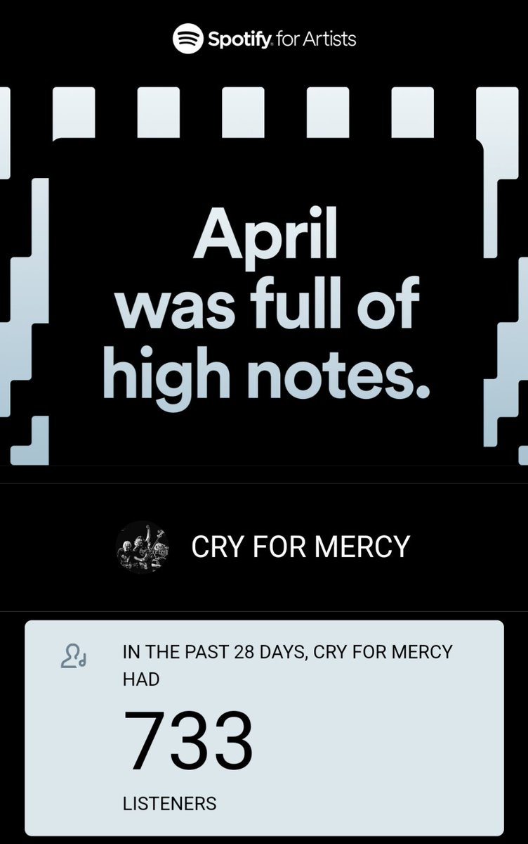 Our highest ever monthly listener numbers on Spotify last month! Thanks to everyone that gave our music a listen...you rock! 🤘 #music #rock
