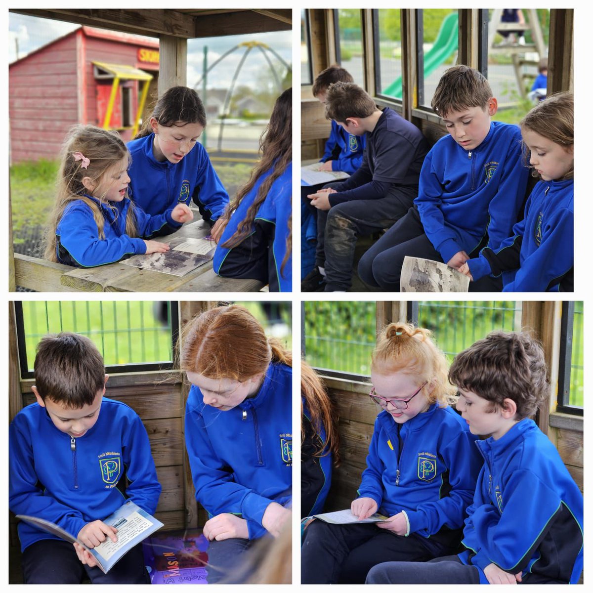 5th and 1st Class enjoyed their Buddy Reading in the sunshine this afternoon! #parteenschool #hiddengem #wellbeingweek