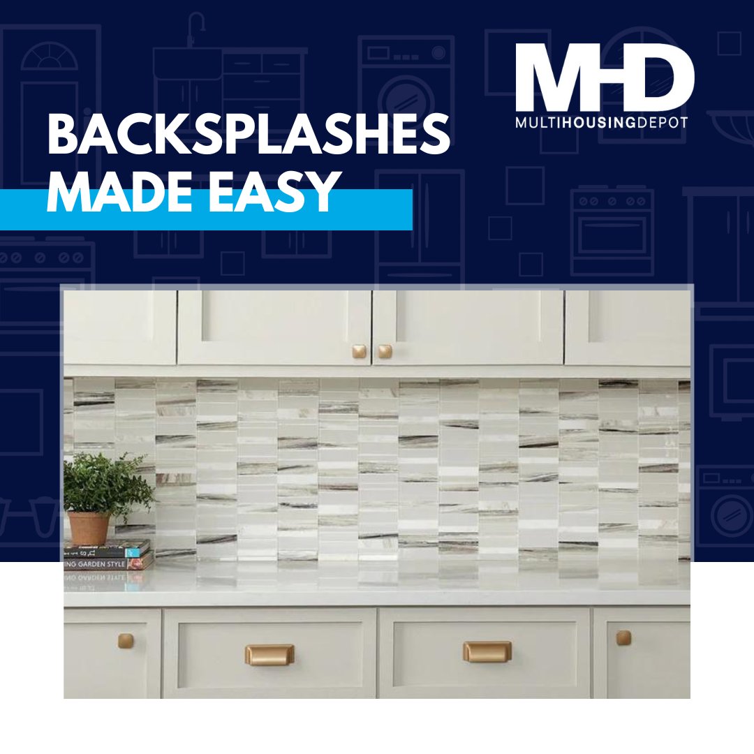Upgrade your property effortlessly with SimplyStick Mosaix by Daltile! Choose from 19 chic styles of peel & stick backsplash tiles—no mortar, no grout needed. Minimize renovation downtime and refresh your spaces today! #SimplyStickMosaix #Daltile #EasyRenovation