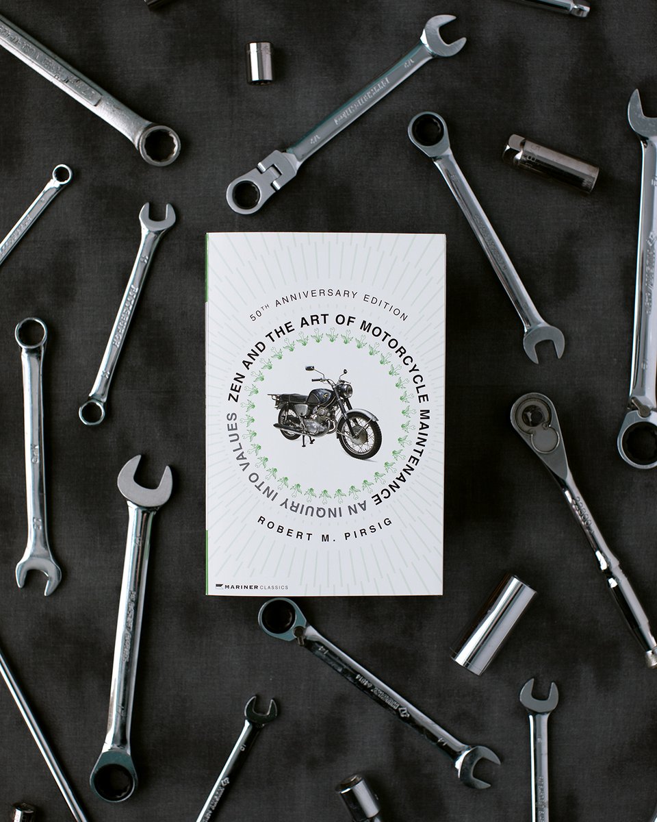 Today, we celebrate the 50th anniversary of ZEN AND THE ART OF MOTORCYCLE MAINTENANCE by Robert M. Pirsig.🍾 The bestseller about a man’s search for meaning on a motorcycle trip was published in 1974. You can buy the anniversary edition with an intro from Matthew B. Crawford.🔧