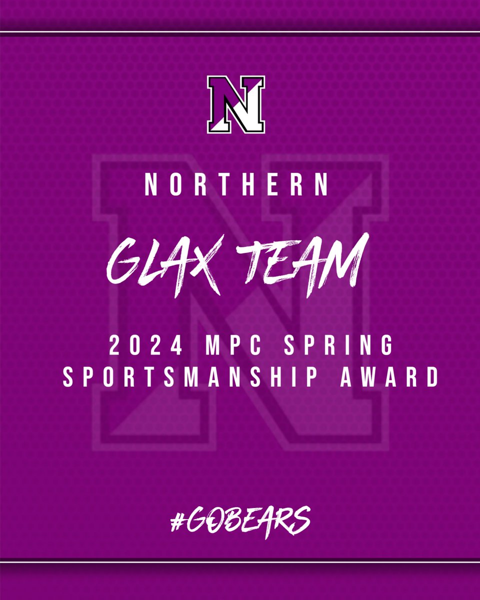 Congrats to the Northern GLAX team for being awarded the 2024 MPC Spring Sportsmanship Award!