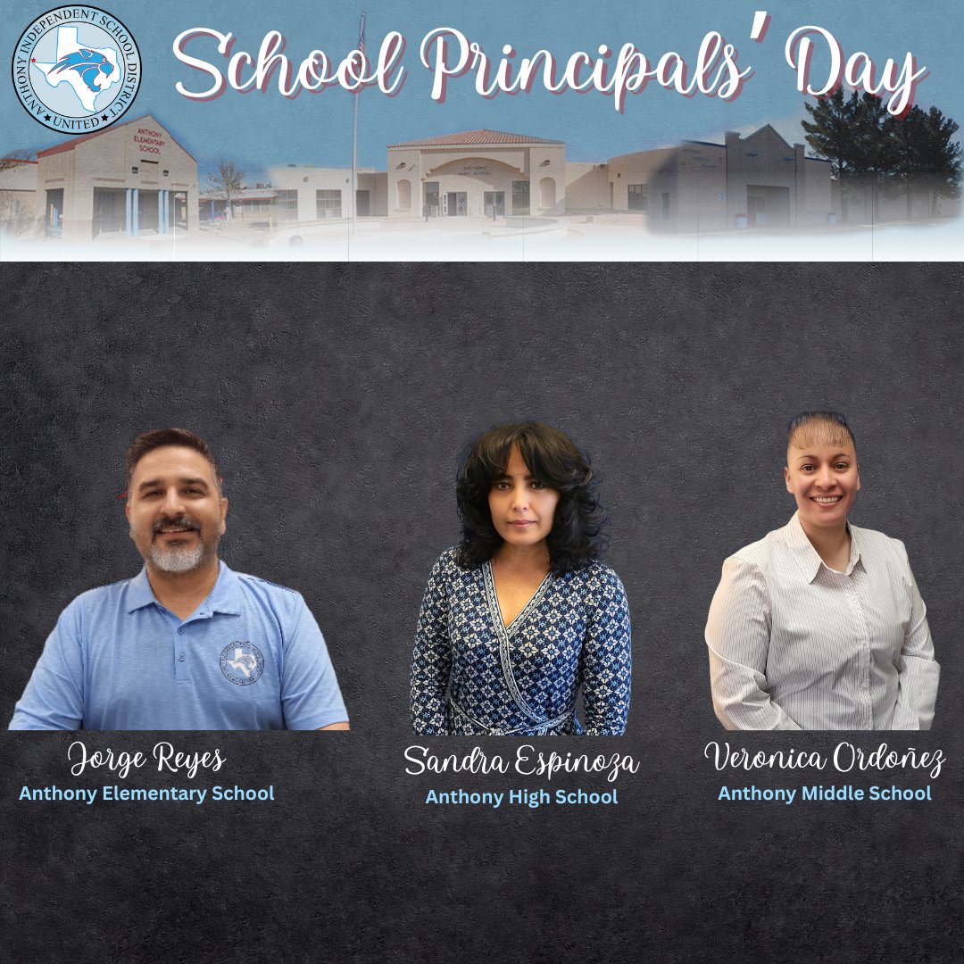It's School Principals' Day! AISD thanks its three school principals for their dedicated leadership in the district. Thank you for pouring your efforts and time into students' success!