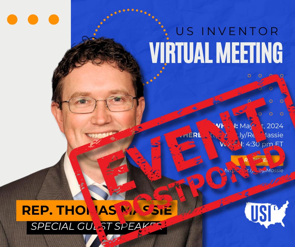 Today's Meeting at 4:30 pm ET with Rep. Thomas Massie has been postponed. We apologize for any inconvenience. This meeting will be rescheduled. Please stay tuned for an update regarding the new date and time! There will be no virtual meeting this week.