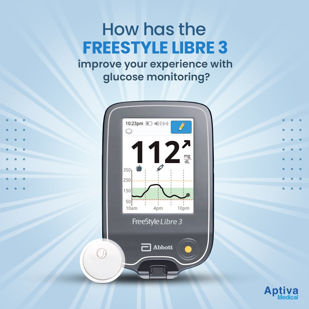 Transform your diabetes care with the FreeStyle Libre 3. 

Learn more at AptivaMedical.com or call us at 1-800-971-3912.

#AptivaMedical #diabetesmanagement