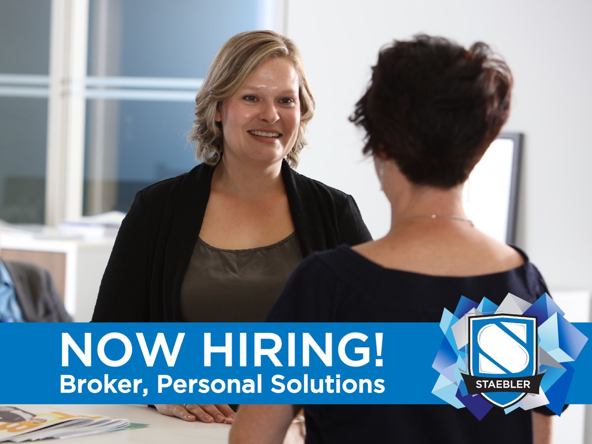 🚨 NOW HIRING! 🚨 Check out our Careers page for employment details or share with a friend who you think may be a good fit on our growing team ⏩ STAEBLER.COM/Careers #InsuranceCareers #OntarioBrokers #KWJobs