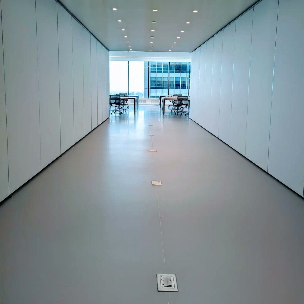 Our #PureFloor featuring #MaxxonSelfLeveling and @sikausa #epoxy #polyurethane installed @rexarchitecture #financialdistrict #nyc