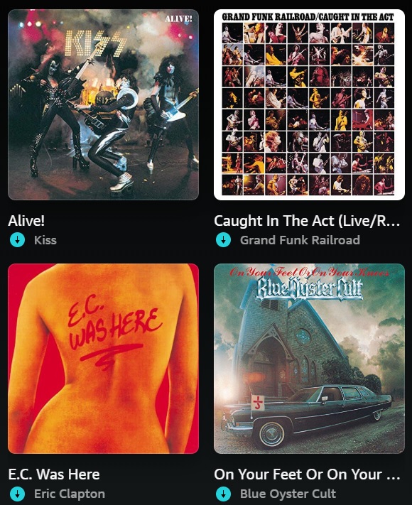 do you like any of these #1975albums ?
🎶🎤🥁🎸🎹 #LIVEalbums

#KISS #GrandFunkRailroad #EricClapton #BlueÖysterCult