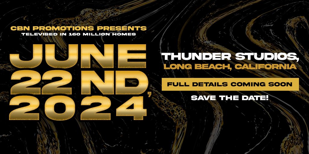 💥 Save the date 🗓️ June 22, 2024 as @cbnpromotionsofficial returns to @thunderstudios with another great show showcasing some of boxing brightest rising stars. You won’t want to miss this!! Sponsored in part by: @HUSTLERCASINOLA @ShoePalace @tequilamandala @northgatemarket
