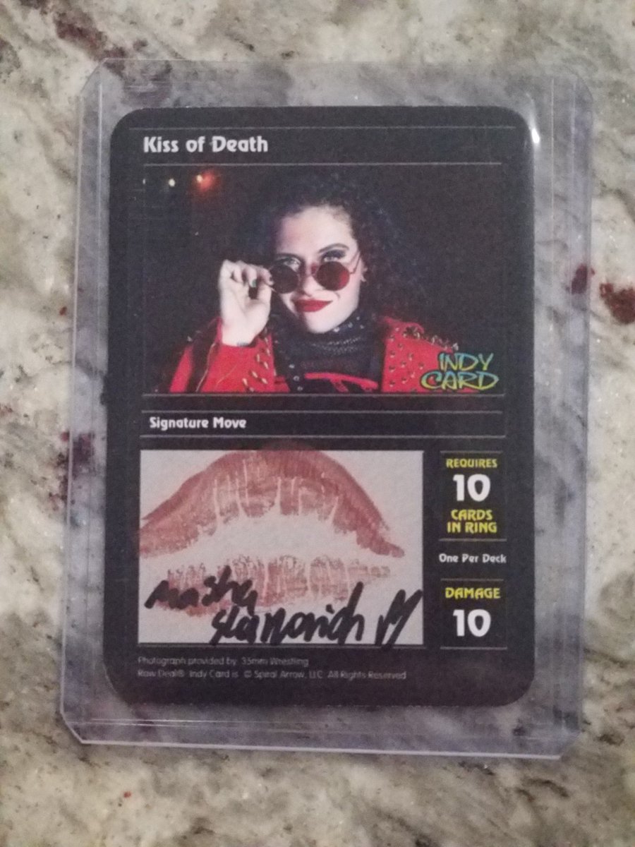 It's #WrestlingCardWednesday and I just got the newest @RawDealIndyCard card from @mashaslamovich. Be sure to order one from her before she runs out. Tell her Pete sent you.