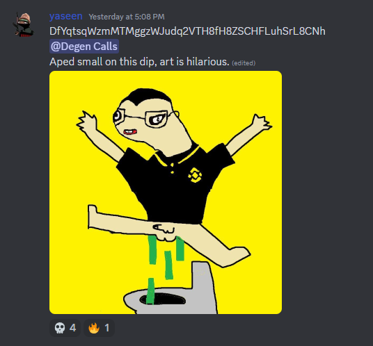 My discord server cooked hard on this degen call by one of our boys Who needs an invite into @HoH_Alpha ?