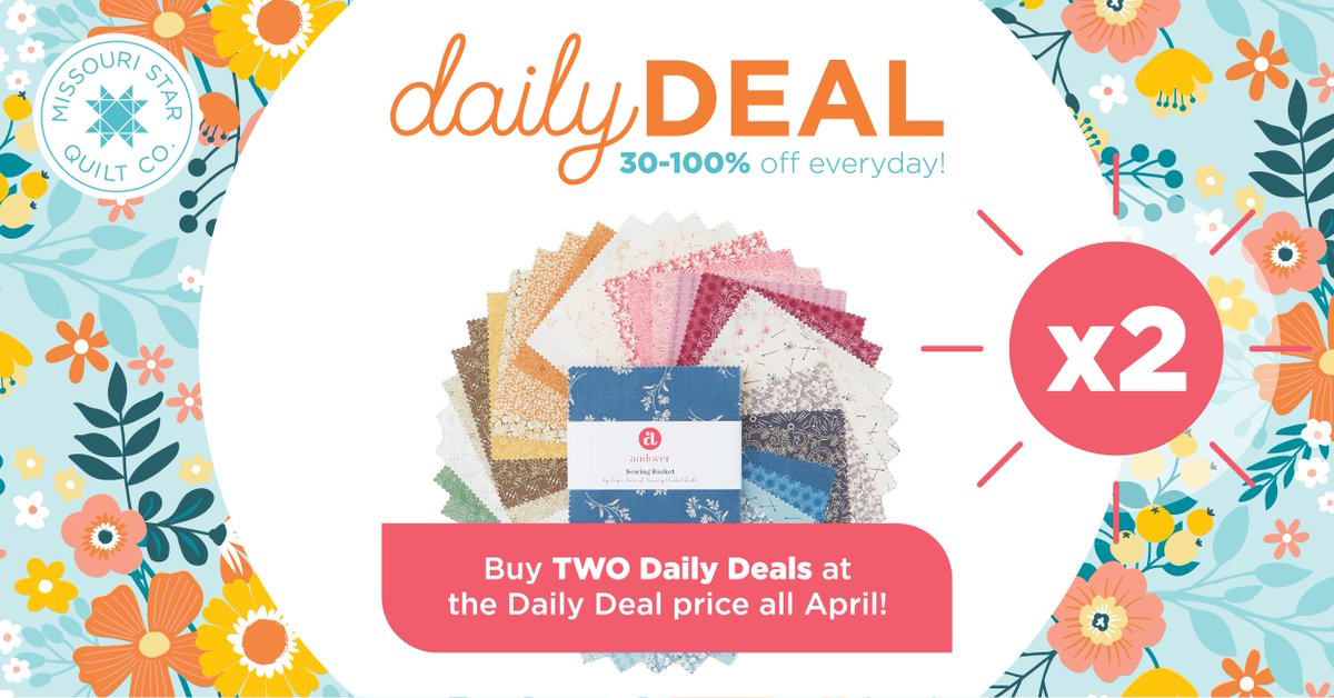 Today’s Daily Deal, Sewing Basket Single Scoops, is a collection of classic floral and foliage prints, intricate paisley, pinwheels, and even some fun prints that feature needles on soft, delicate colors. Shop now: bit.ly/3Uigvsw (Valid 05/02/24 while supplies last)