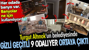 Turgut Altınok'un belediyesinde gizli geçitli 9 odalı yer ortaya çıktı. Her odada banyo var. Banyolar ne için kullanılıyordu?