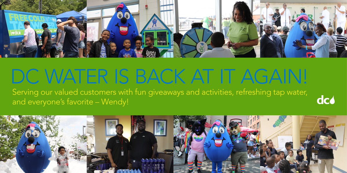 We Outside 😎 Our event calendar is heating up! You can find us out at community festivals, block parties, and even truck touches. Serving ice-cold tap water and providing information on our Customer Assistance and Lead Free DC programs. Public calendar: dcwater.com/whats-going-on….