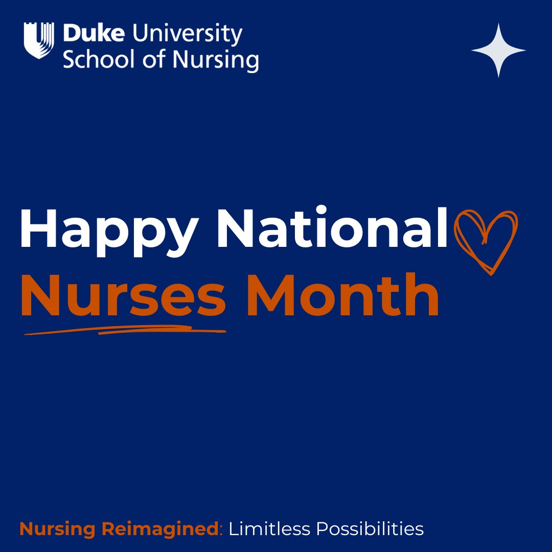 We're proud to celebrate #NationalNursesMonth! Join us in recognizing the diverse contributions of nurse clinicians, educators, students, and leaders. Follow along as we share content and stories in honor of Nurses Month here: duke.is/v/9a9m #NursesMakeTheDifference