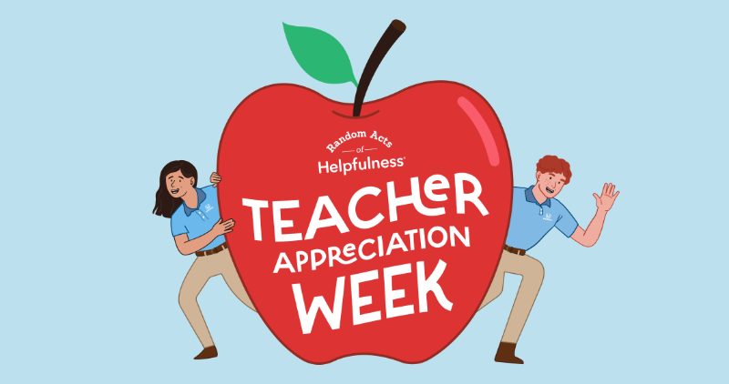 Teacher Appreciation Week is here and we’ll be surprising teachers all over North Texas with Random Acts of Helpfulness! Keep an eye out. 📚👕