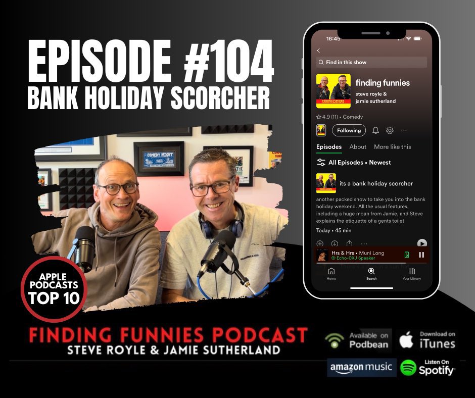 You should give it a go 😁 our weekly podcast #comedy #chorley #Liverpool #wigan Top 10 Apple podcast !!!! pod.fo/e/237702 @findingfunnies1