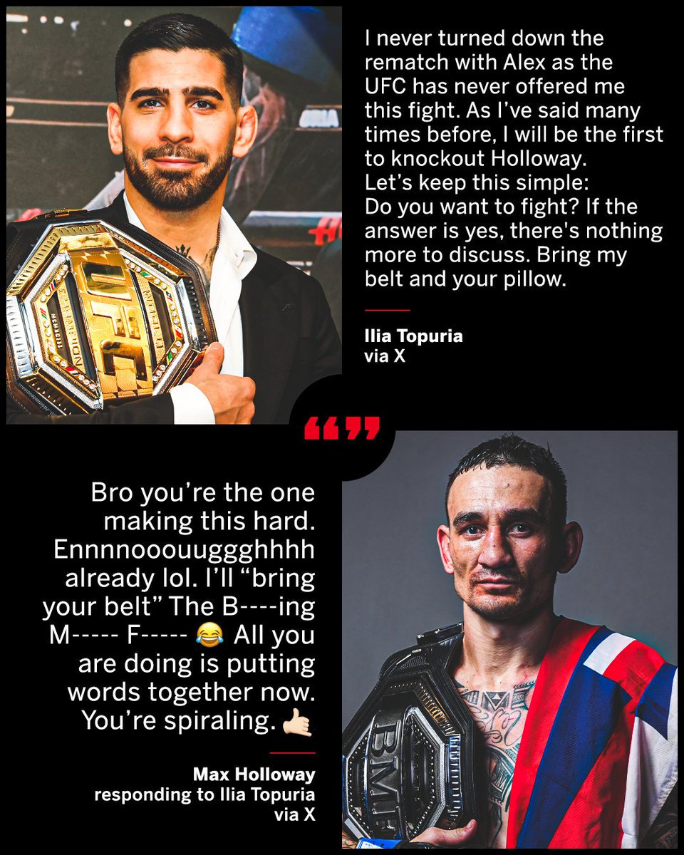 Max Holloway responded to Ilia Topuria’s comments about their potential matchup 👀