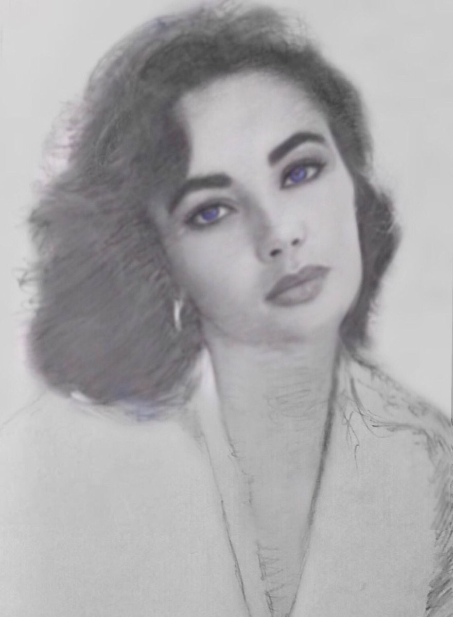#FanArtFriday My drawing of Elizabeth Taylor