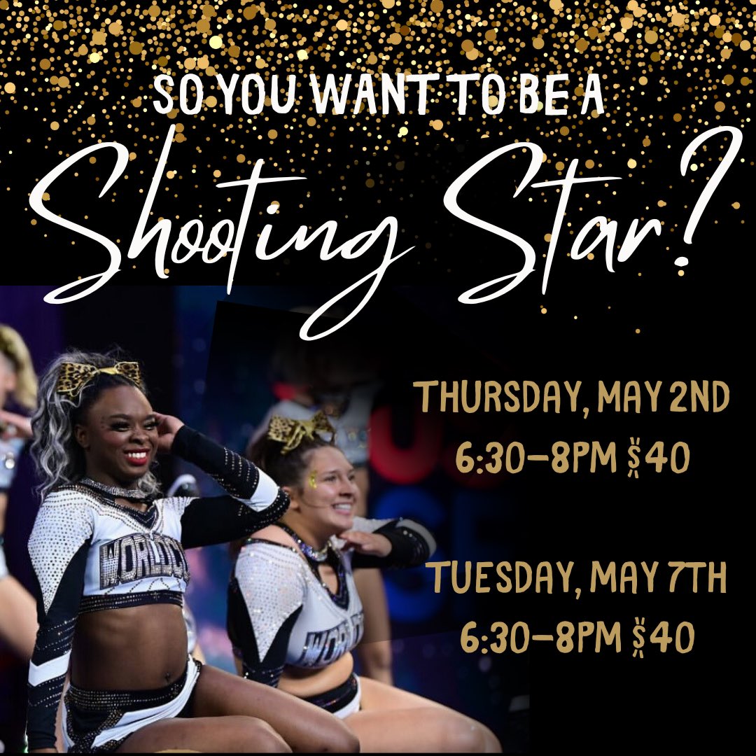 Come join us at our “So you want to be a Shooting Star?” clinics! Open to any athlete interested in trying out to be a part of the legendary Shooting Stars! 💫 #ThisIsWC #ShootingStars