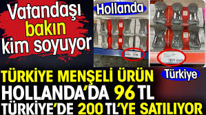 Paşabahçe ürünü Hollanda’da 96 TL Türkiye’de 200 TL’ye satılıyor. Vatandaşı bakın kim soyuyor Sosyal medyada paylaşılan bir görselle Türkiye menşeli çay bardağının Hollanda'da 96 TL'ye Türkiye'de 200 TL'ye satıldığı ortaya çıktı. ...HIRSIZ VAR!!!