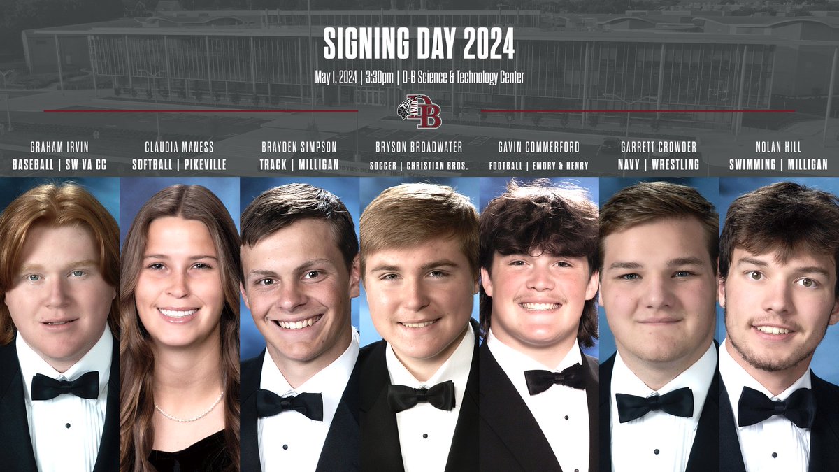 Today, @kcs_DBHS student athletes will sign ⭐National Letters of Intent⭐ committing to further their academic/athletic careers! 💯 ⭐CONGRATS⭐ to these talented students & their families! 💚 💻Stream: bit.ly/DBHSYouTube