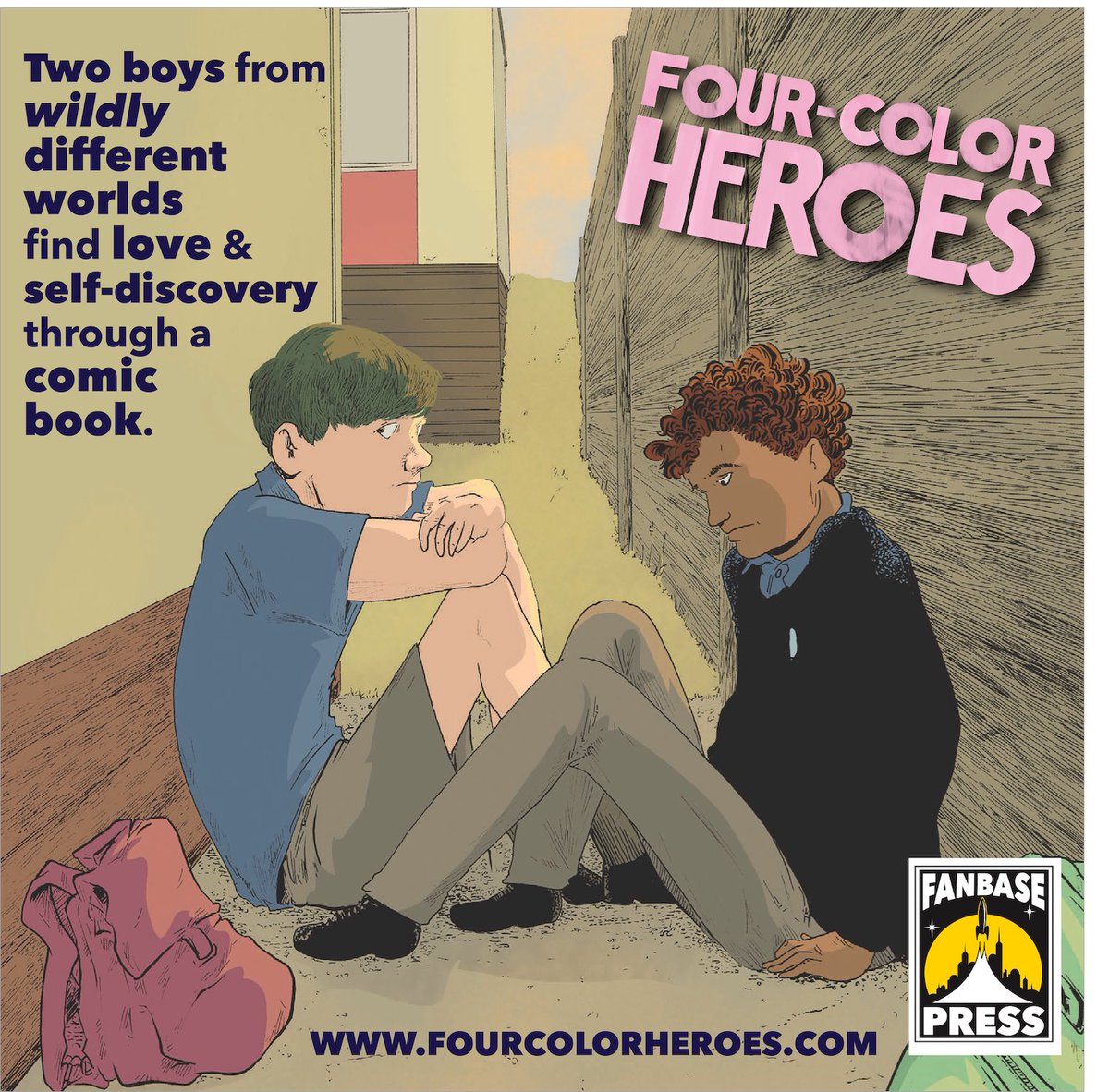 .@RichardFairgray's #GLAAD-winning coming-of-age #GraphicNovel, @4ColorHeroesGN, follows 2 boys from wildly different worlds who find love & self-discovery through #comics. On @Fanbase_Press @hooplaDigital & @comicsplus #GraphicMedicine #LGBTQIA fanbasepress.ecrater.com/p/42007307/fou…