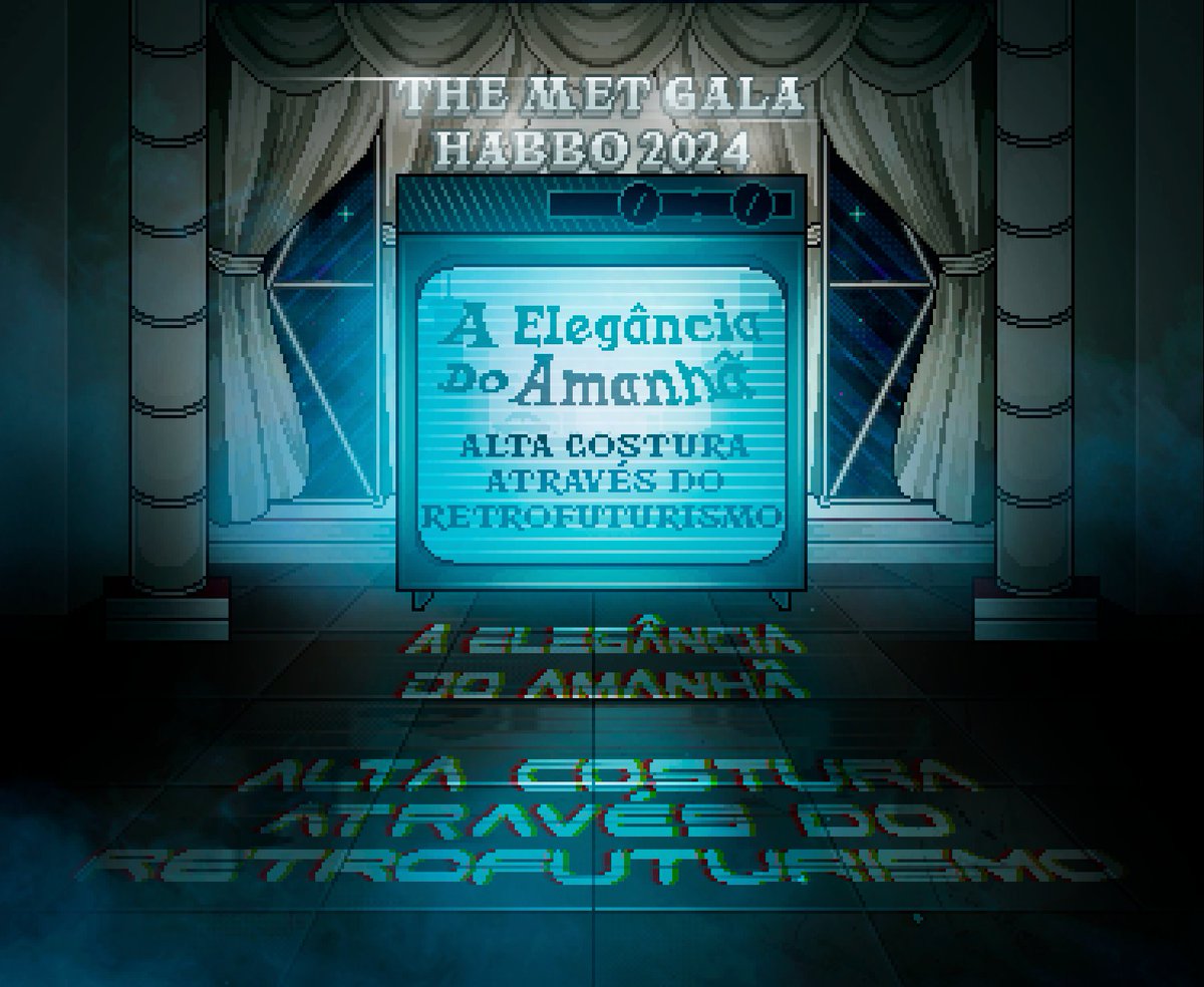 jdmofc's tweet image. 🤖 #TheMetGalaHabbo2024 🤖
.:.✨.:. "A Elegância do Amanhã: Alta Costura Através do Retrofuturismo" .:.✨.:.

O #MetGala acontecerá no dia 11 de Maio de 2024, às 17h (BR) / 21h (PT).

Mais infos em breve! 📺