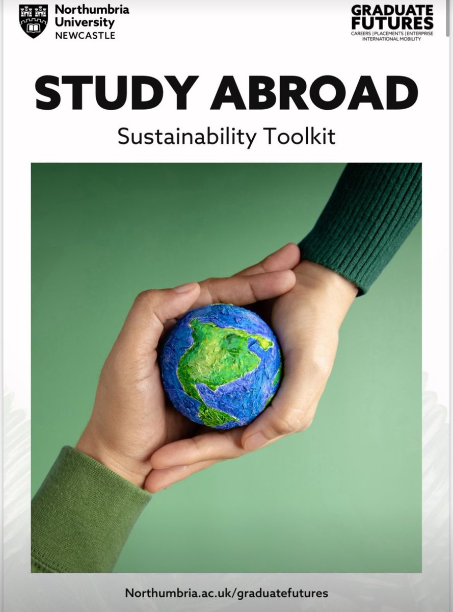 @NorthumbriaUni ‘s Study Abroad programme provides students with life-changing experiences during their programmes of study.But we want sustainability to be integral to it. GES student @charlies74 has helped to develop a toolkit to plan sustainable study abroad experiences 🌱