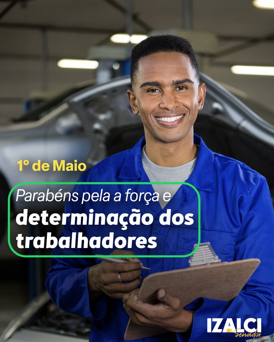 Dia que quem transforma o nosso Brasil. Viva o trabalhador brasileiro!
