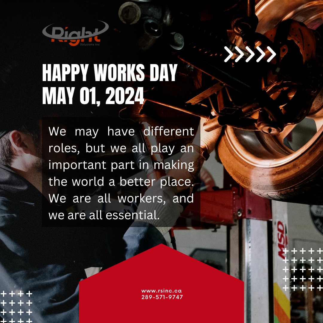 Happy Workers Day from the dedicated team at Right Solution INC!

Visit Wesite ➡️ zurl.co/XVQU
Phone: 289-571-9747
E-mail: Brokerage@rsinc.ca

#WorkersDay #TeamAppreciation #LogisticsSolutions #SupplyChainOptimization #SupplyChain #RightSolutionINC #FreightExperts
