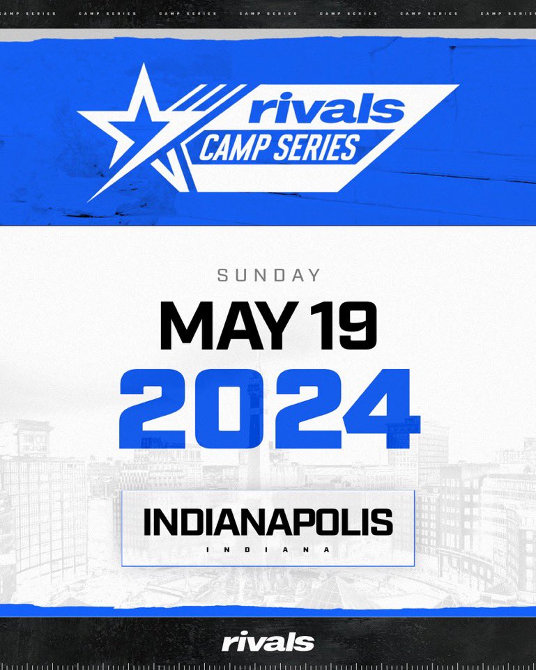 Thanks @Rivals_Jeff for the invite to @RivalsCamp in Indianapolis!! Super excited to compete!! @Rivals @CoachWild15 @QBC_Atlanta @BuckFitz @CWilson_NPA @NatlPlaymkrsAca @GJenk10 @RecruitGeorgia @GAVarsityRivals