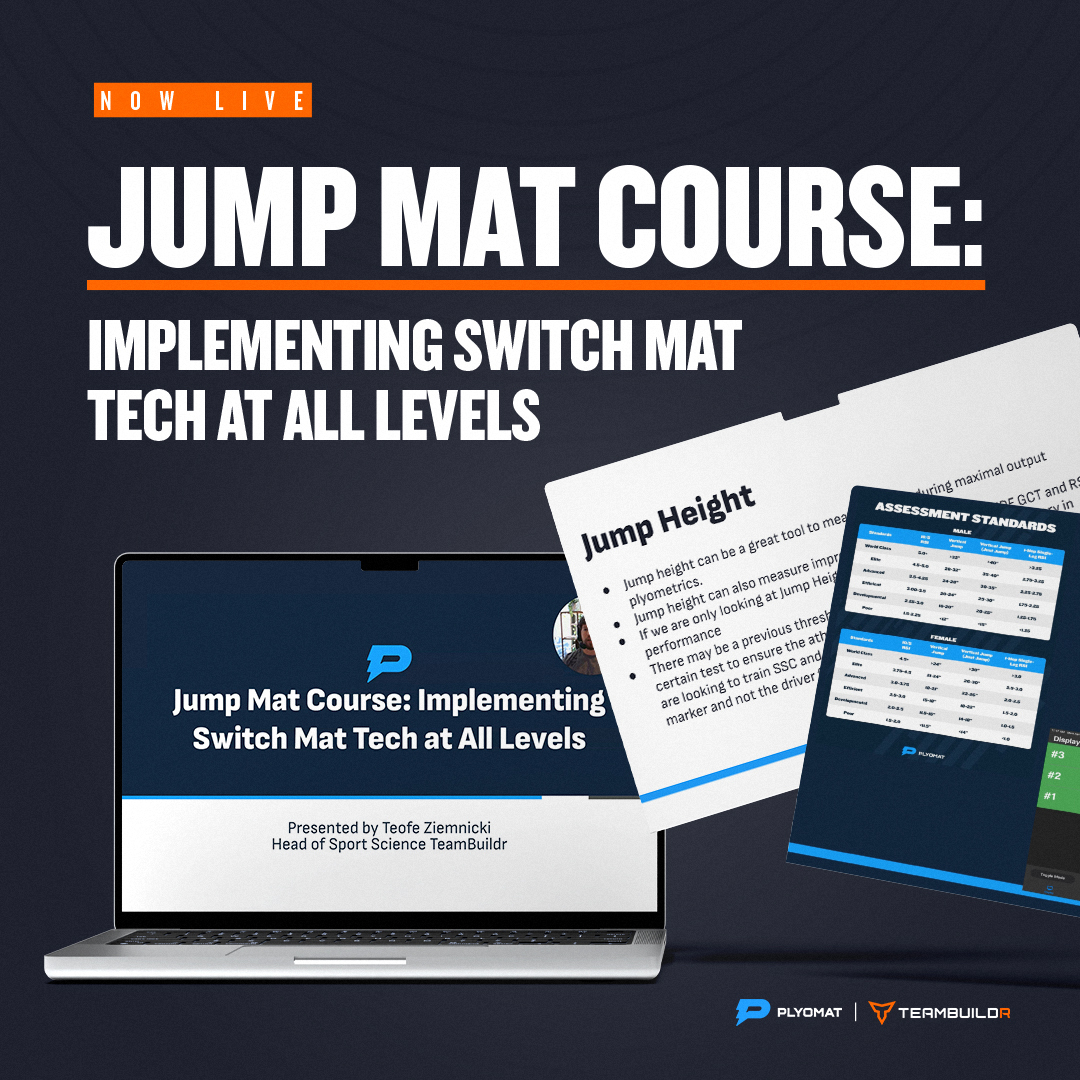 NEW COURSE AVAILABLE with @Plyomat 🚨🚨🚨 Brush up on your Switch Mat history 📘, learn about the metrics and what they mean to athletic performance 🏆, and how to use Plyomat to assess plyometric ability 🦘 Access it here: content.teambuildr.com/jump-mat-course