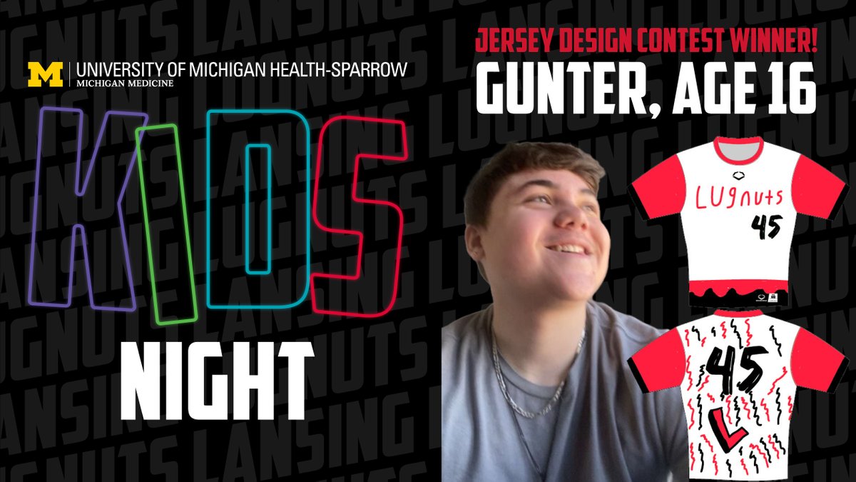 The votes are in and we have a winning jersey design for Kids Night... Congratulations, Gunter❗️ 🎉 Fans couldn't help but to #GoNuts for your jersey❗️🔩 See kids from @SparrowHealth takeover Jackson® Field™ on Saturday, May 18th for Kids Night❗️💛 🎟️: bit.ly/4diJaGv