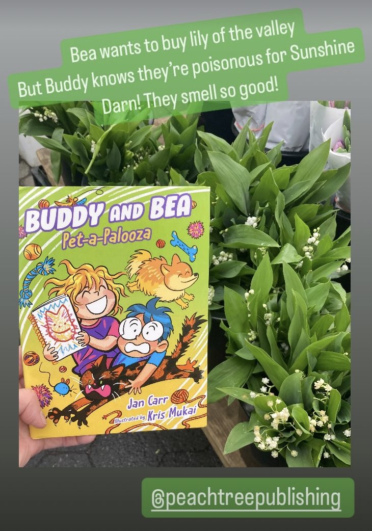 They do smell heavenly... @PeachtreePub @aecbks @TransLitAgency @krismukai #chapterbooks #chapterbookseries #chapterbooksforkids #kidsbooks #lilyofthevalley #pets