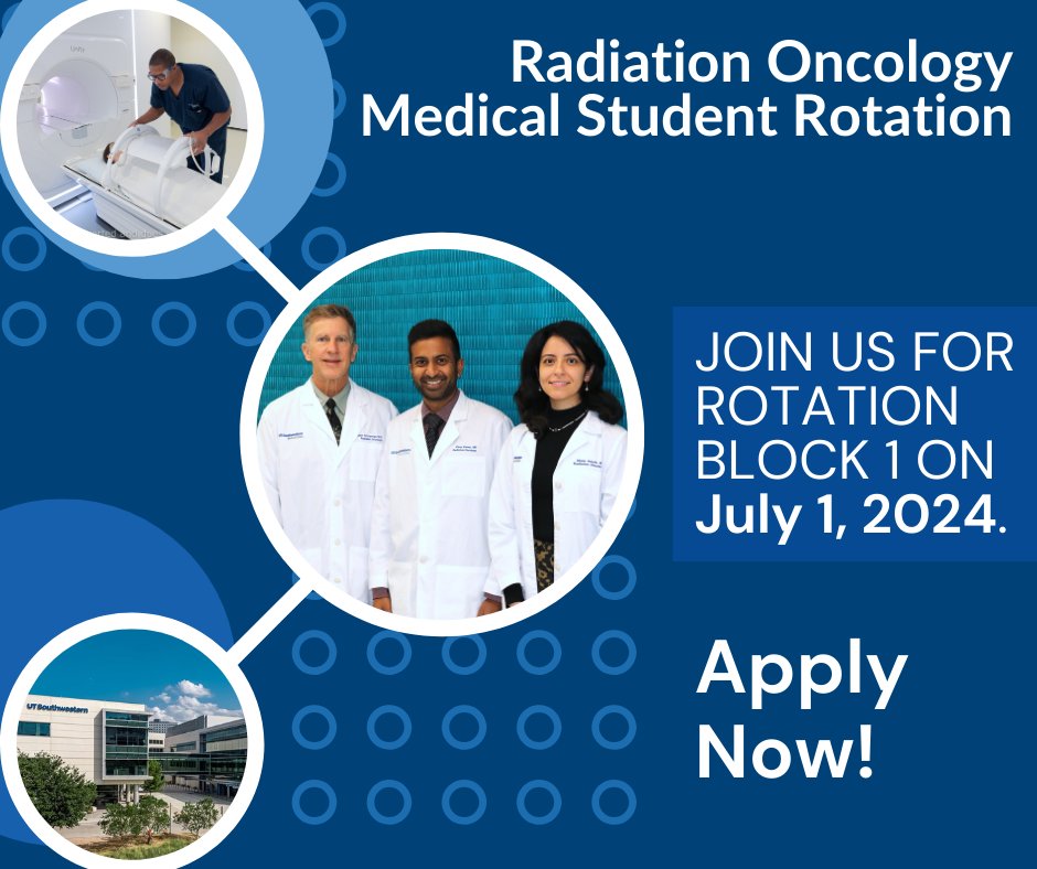 Fourth-year medical students have the opportunity for a 4-week clinical rotation for our medical student rotation that starts July 1! Accepting applications now: bit.ly/3u2T75P