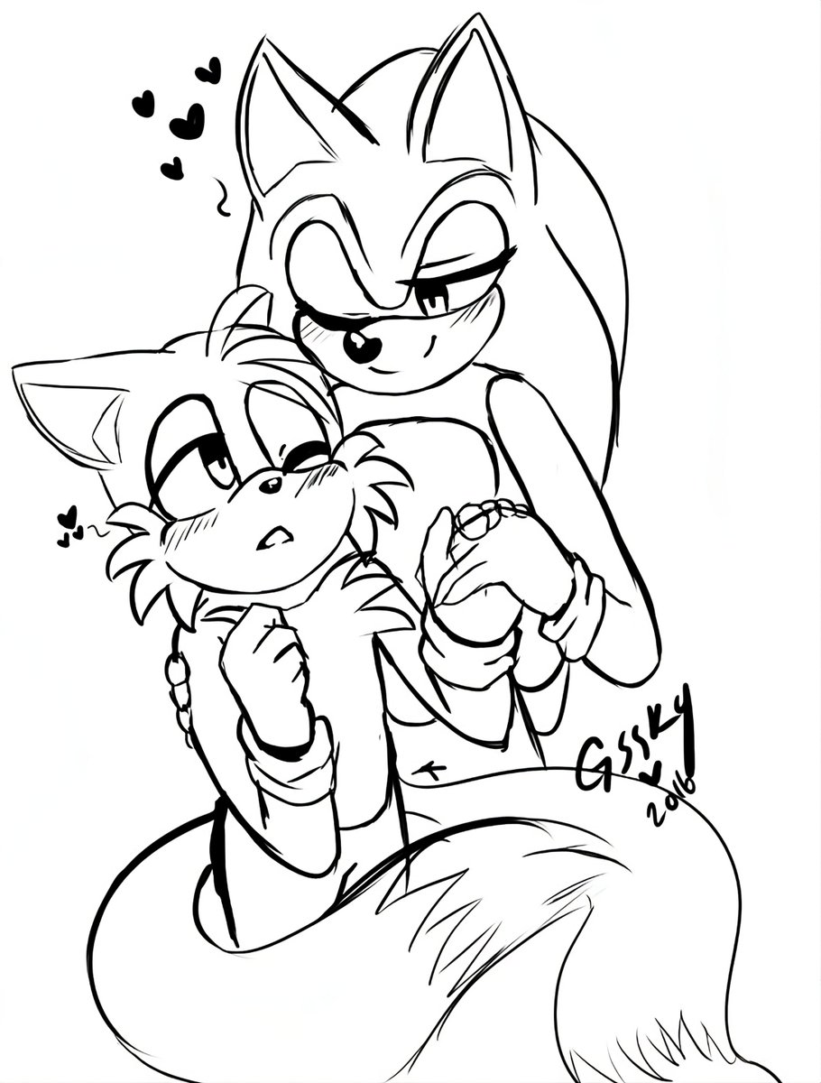 Greatest gay couple By GsSKY posted on inkbunny April 5th 2016 the image has been enhanced from 590x778 To 2360x3112 #sontails #sonails #sonicxtails #TailsTheFox  #furry  #furryart