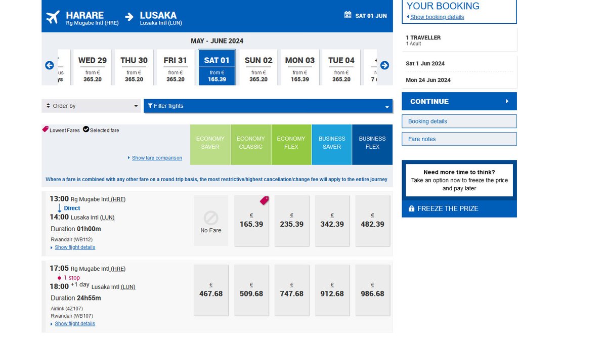 RwandAir plans to resume  Kigali Lusaka Harare LUN Kigali srvc from 01Jun24 (4x / W). This routing was opt before covid, but in the night. RwandAir has already reduced Harare Cape Town  (3x / W) &amp; will reduce Lusaka Johannesburg (3x / W) <a href="/Mlandeli_Ndlela/">Mlandeli Ndlela</a> #zimbabwe #Zambia #Rwanda