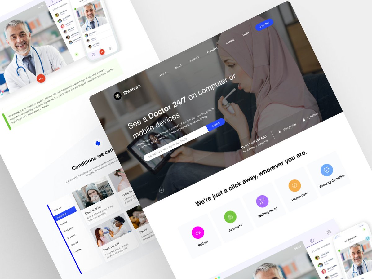 Check out new work on my @Behance profile: 'Your Trusted Online Doctor Hub Landing Page' be.net/gallery/197569… 

Uplabs:uplabs.com/posts/empoweri…

#Telemedicine #VirtualHealthcare #OnlineDoctor #TelehealthServices #RemoteConsultation #DigitalHealth #MedicalAdviceOnline