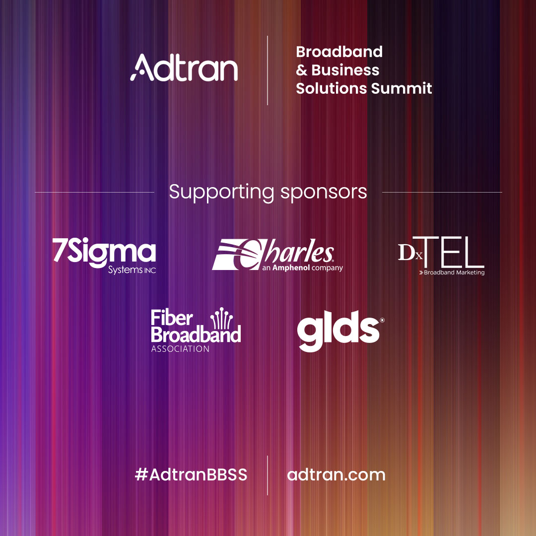 Thanks to our #AdtranBBSS supporting sponsors, @7STweet, Charles Industries LLC - an @AmphenolBB company, DxTEL, @fiberbroadband and @GLDSnews. We have a lot to cover in the final afternoon, including a look at the latest technologies and system architectures.