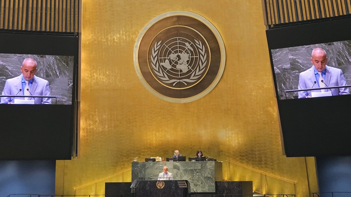 Hoy, en reunión plenaria d #AGNU sobre uso del veto en el Consejo de Seguridad, bajo el tema “Admisión de nuevos miembros”, #Cuba denunció más reciente veto de EEUU que privó al Estado de Palestina de su derecho a ingresar a @ONU_es como miembro pleno. 

misiones.cubaminrex.cu/es/onu/discurs…