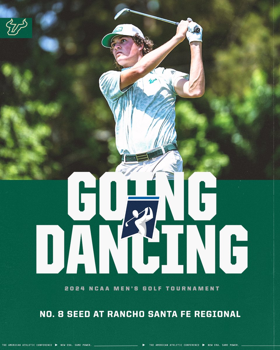 South Florida is heading to the NCAA Men's Golf Tournament as the 8 seed at the Rancho Santa Fe Regional! ⛳️ #AmericanGolf x @USFMGolf