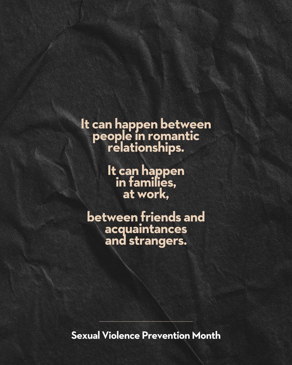 Sexual violence refers to any form of unwanted sexual contact including sexual assault/harassment, online and IRL, and can range from jokes/threats/discriminatory comments about someone’s gender/sexuality to sexual behaviour, touching without consent and rape. #EndSexualViolence