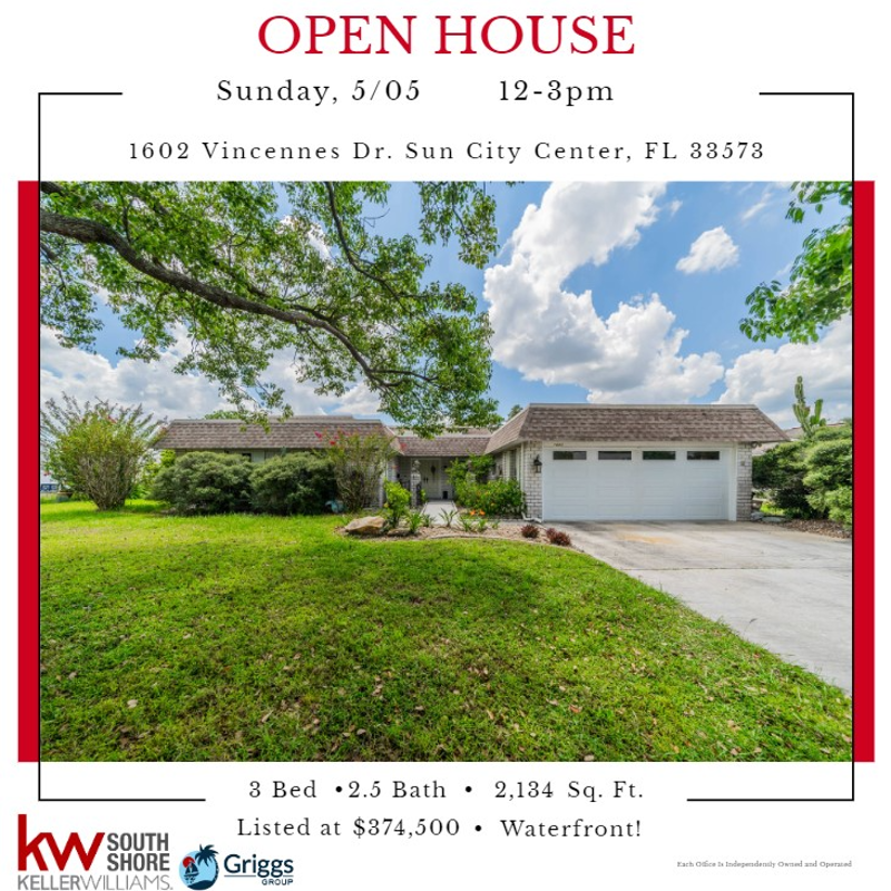 💃🍹 Spend your Cinco de Mayo with us! 💃🍹
Lakefront Open House in Sun City Center this Sunday, 5/5, 12-3pm
📱 813-391-8653