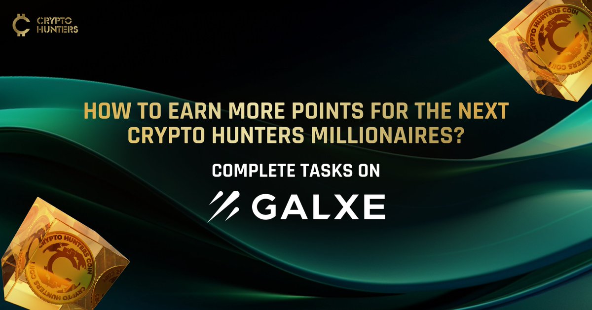 Our @Galxe Campaign allows you to increase your points. WHY? To accumulate points for the Next Crypto Hunters Millionaires and become part of our community. Jump in now: app.galxe.com/quest/cryptohu… #crypto #web3 #jointhehunt #btc