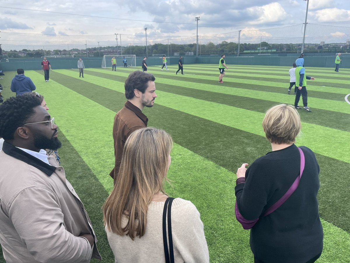 The day concluded with a Coping through Football session - where we saw first hand how this project supports the wellbeing of adults and young people experiencing mental health issues. “People become themselves again when they play football”.