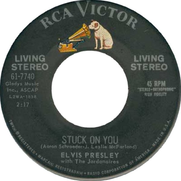 May1,1960 #ElvisPresley starts a 4wk run at #1 on the billboard Hot100 Singles chart with 'Stuck on You' written by Aaron Schroeder and J. Leslie McFarland; Elvis sang the song on the 'Frank Sinatra Show' in 1960 to welcome him back from the army