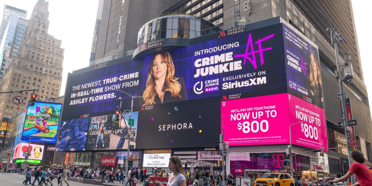 Times Square is Crime Junkie AF! 🏙️🤩 Find Crime Junkie AF in the @SiriusXM app or tap here: sxm.app.link/CJROOH